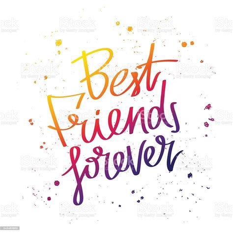 Invite friends to give us $24. Best Friends Forever Trend Calligraphy Stock Illustration - Download Image Now - iStock