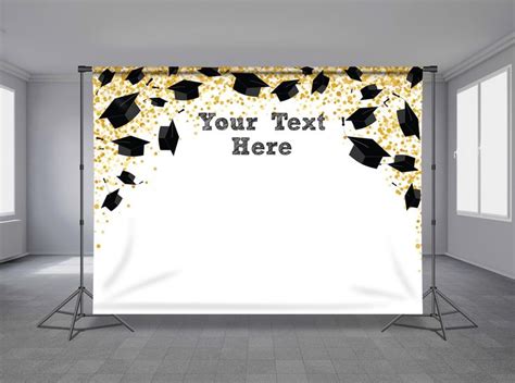 Graduation Party Backdrop Grad Photo Booth Personalized Banner