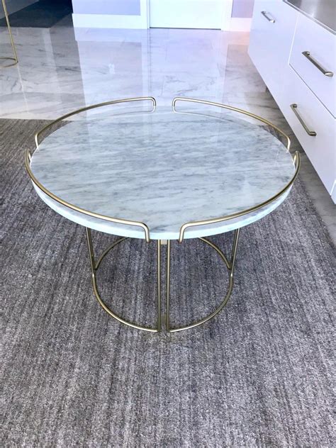 Worlds away $799.00 $1,141.43 free shipping. Bijou End Table in Marble and Matte Gold by Roche Bobois at 1stdibs