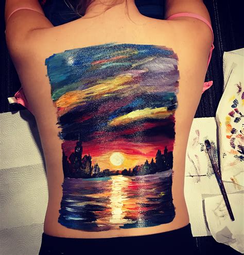 Back Art Painting Leonid Afremov Leg Painting Painting And Drawing