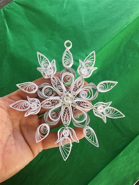 Quilled Snowflake Large Snowflake Origami And Quilling Paper