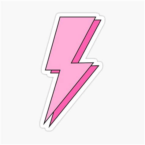 Pink Lightning Bolt Sticker For Sale By Karestolarczyk Girl
