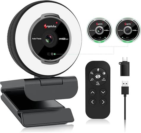 Angetube Streaming Webcam With Microphone 1080p 60fps Usb