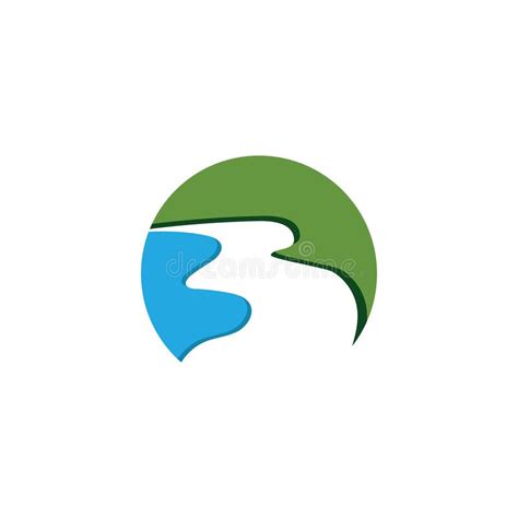 River Logo Template Vector Symbol Stock Vector Illustration Of
