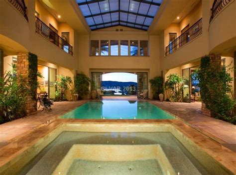 Lakefront Mansion In Henderson Nv With Huge Indoor Swimming Pool