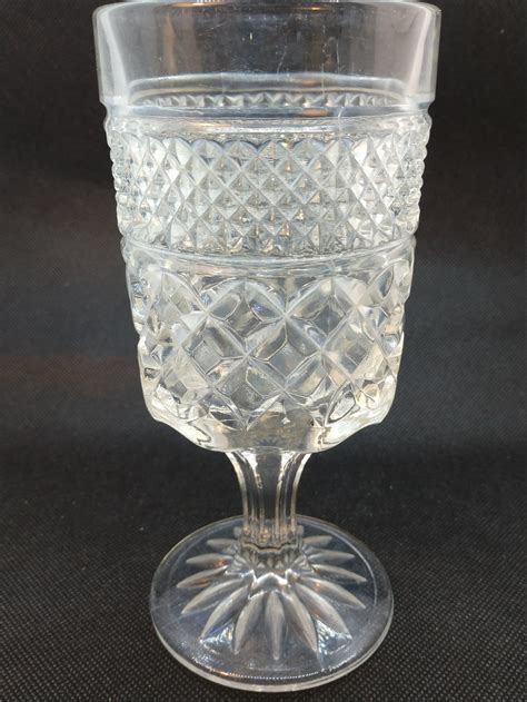 Anchor Hocking Wexford Style Diamond Pattern Pressed Clear Etsy