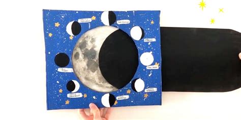 Phases Of The Moon Space Crafts For Kids With Moon Phases Worksheet
