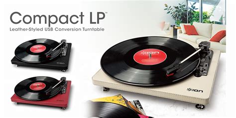 Ion Audio Compact Lp ブラックレコードプレーヤーレコードジャケットサイズのコンパクトなプレーヤー｜cd・レコード