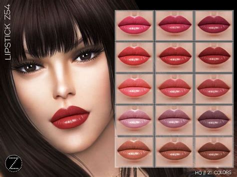 Sims 4 — Lipstick Z54 By Zenx — Base Game All Age For Female 21