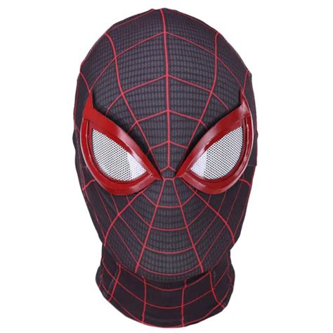 Ps5 Miles Morales Spider Man Mask Cosplay Costume Spiderman Halloween