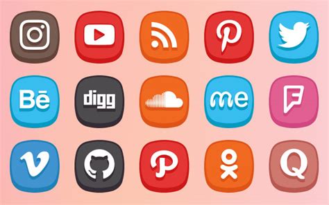 300 Cute Social Media Icons 2017 Worlds Largest Collection Social