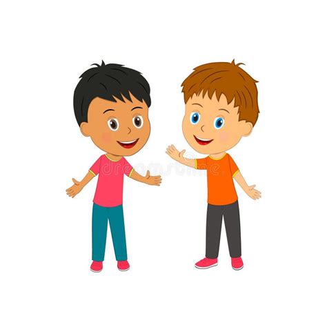 Two Cartoon Boys Stock Vector Illustration Of Kindergarten 188397090