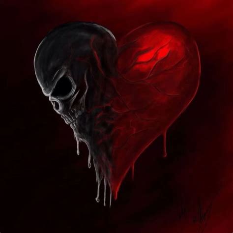 Animated Skull Heart Beating Video Arte Sobre La Muerte Fondo De