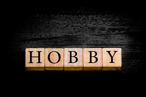 Word Hobby Isolated On White Background With Copy Space Stock Photo