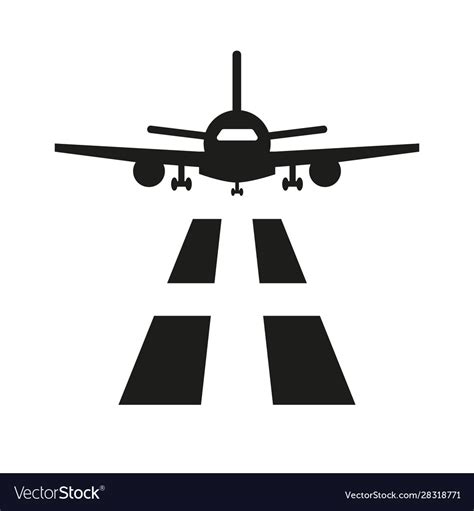 Airport Icon On White Background Royalty Free Vector Image