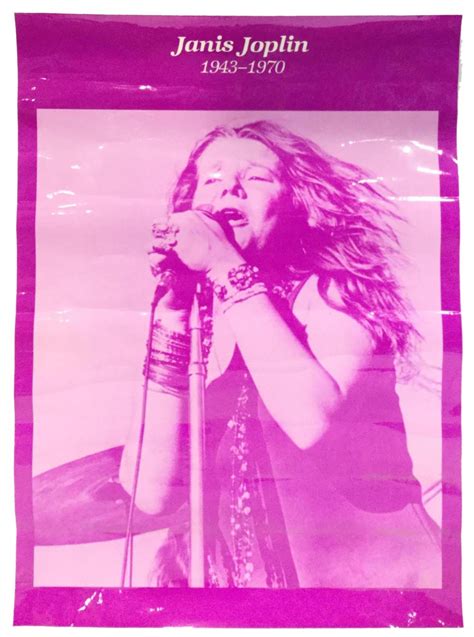 Lot Janis Joplin 1943 1970 Pink Tribute Poster