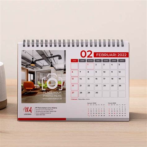 9 Template Desain Kalender Meja 2023 Lima Warna Offset Printing