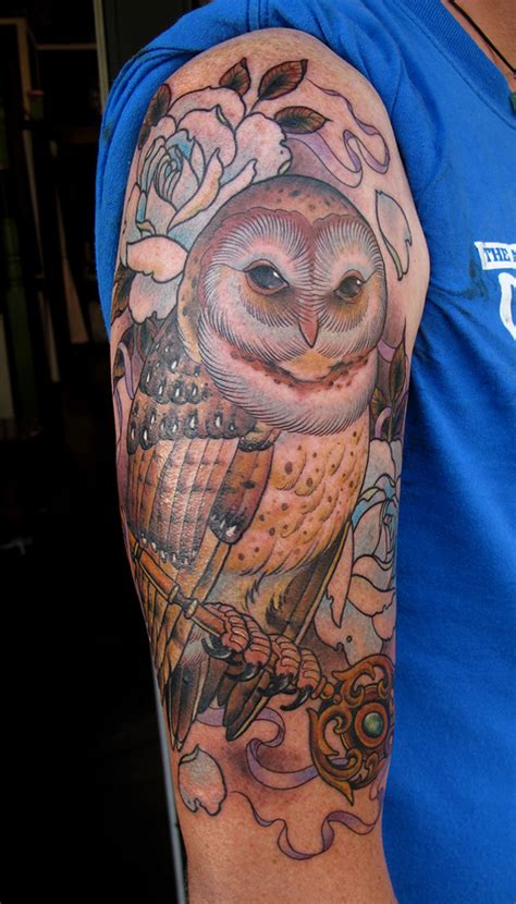 Owlkey Owl Tattoo Barn Owl Tattoo Tattoos