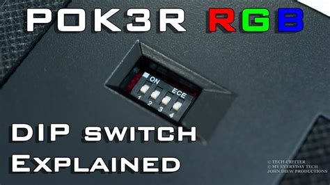 Vortex Pok3r Rgb Dip Switch Explained Youtube