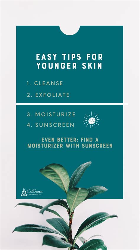 Tips For Younger Skin | Younger skin, Skin care, Skin