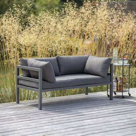 Garden Trading West Strand 2 Seater Sofa Aluminium Black By Design