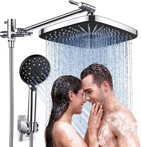 veken 12 inch rain shower head with 5 settings high pressure handheld spray＆ ultra slim bidet