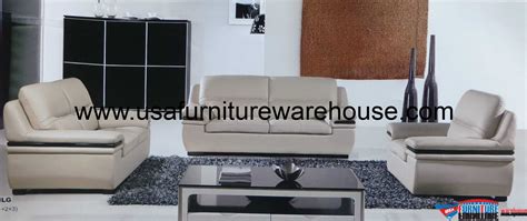Domino Genuine Tan Leather Modern Sofa Set