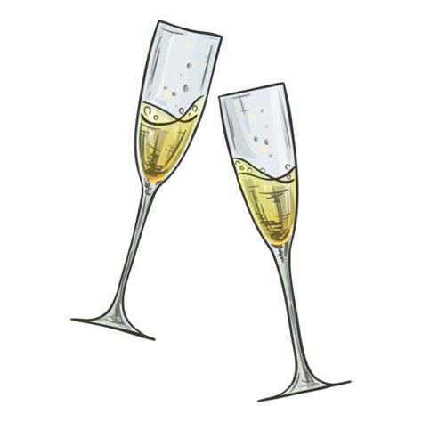 Champagne Glasses Toasting Illustrations Royalty Free Vector Graphics And Clip Art Istock