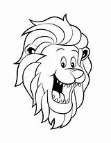 Pages Coloring Funny Face Lion Getcolorings Getdrawings Printable sketch template