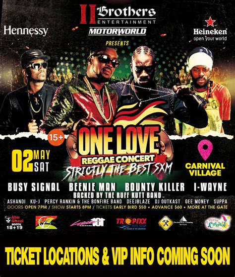 One Love Reggae Concert St Maarten Events