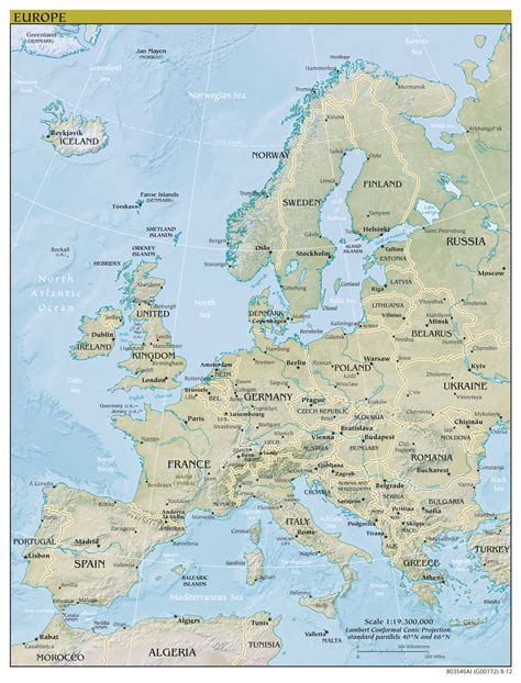 Map Of Europe Showing Major Cities Images And Photos Finder
