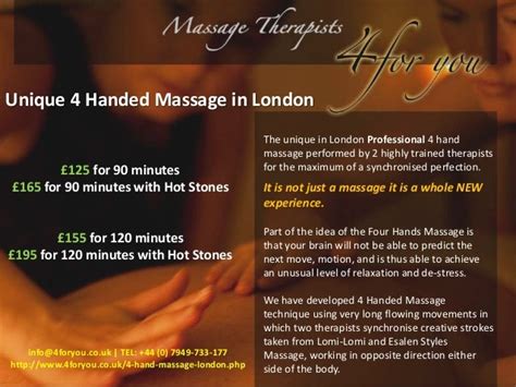 Get Rejuvenate With Unique 4 Handed Massage In London