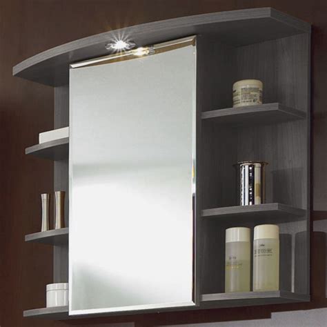Corner Bathroom Mirror Cabinet With Light
