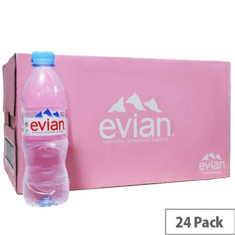 Evian Natural Mineral Still Bottled Water 500ml Bottle Pack 24 Hunt