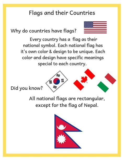 American Flag Facts Kindergarten