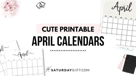 Cute And Free Printable April Calendars All Pretty Designs By