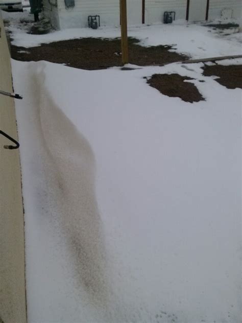 Snow Drift On Southern Side Of House Is Almost 7 Inches Deep 22513
