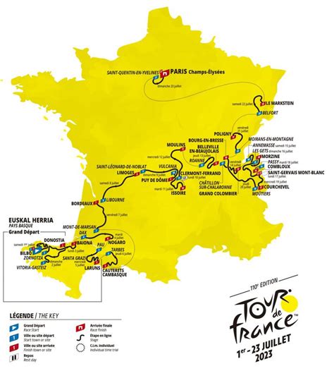 Parcours du Tour de France 2023 programme complet et présentation des