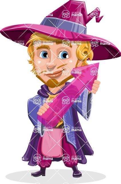 Sorcerer Cartoon Vector Character Illustrations Aka Magnus Arrow 2