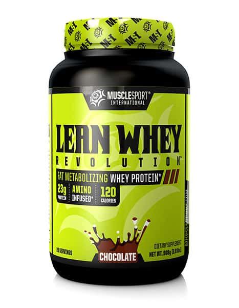 Whey protein suppresses hunger and boosts your metabolism, which in turn can help you lose belly fat. Lean Whey Revolution Protein by MuscleSport for Lean ...