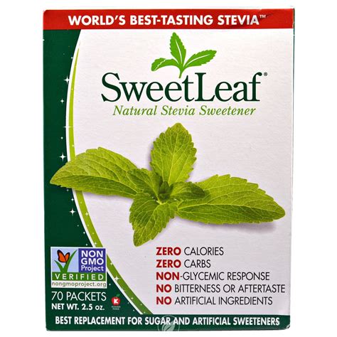 Sweetleaf Stevia Sweet Leaf Sweetener 1g Packets 70 Pkt Pack Of 2