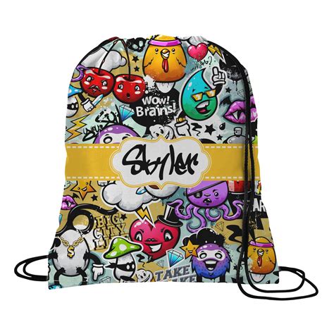 Custom Graffiti Drawstring Backpack Personalized Youcustomizeit