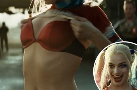 Margot Robbie S Harley Quinn Strips Off Into Underwear In New Suicide Squad Trailer Daily Star