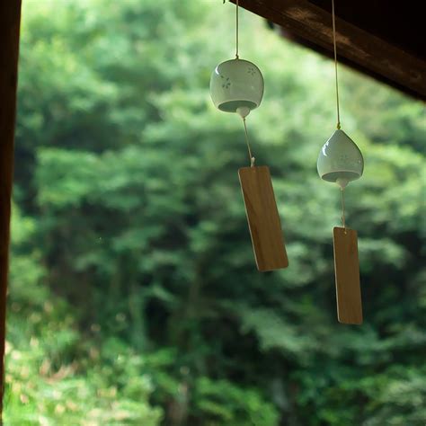 Japanese Style Home And Cherry Blossom Wind Chime Ornaments Etsy