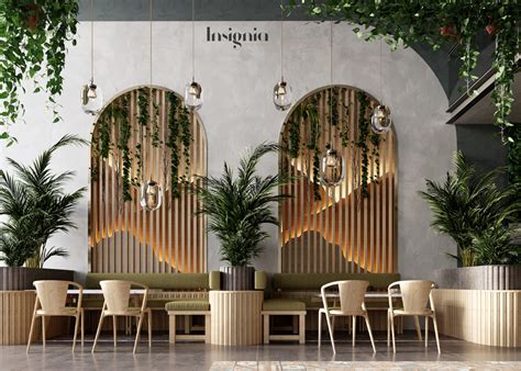 Green Leaves Cafe On Behance Restaurant Interior Design Cafe