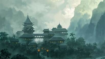 Fantasy Asian Oriental Temple Church Architecture Landscapes