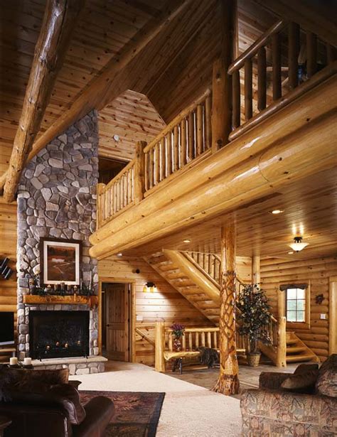 Photos Of A Modern Log Cabin Golden Eagle Log Homes