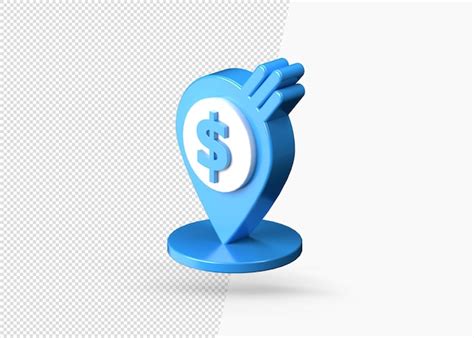 Premium Psd Pointer Pin Cash Location 3d Icon Isolated