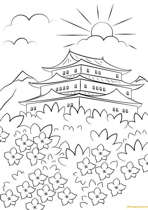 Here's a collection of tree colouring pages featuring trees native to the british isles, together with their leaves and seeds. Spring Blossoms Tree Coloring Page - Free Coloring Pages ...
