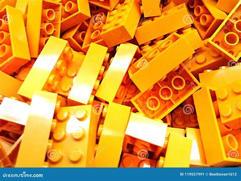 Yellow Lego Bricks Editorial Photo Image Of Messy Mess 119557991